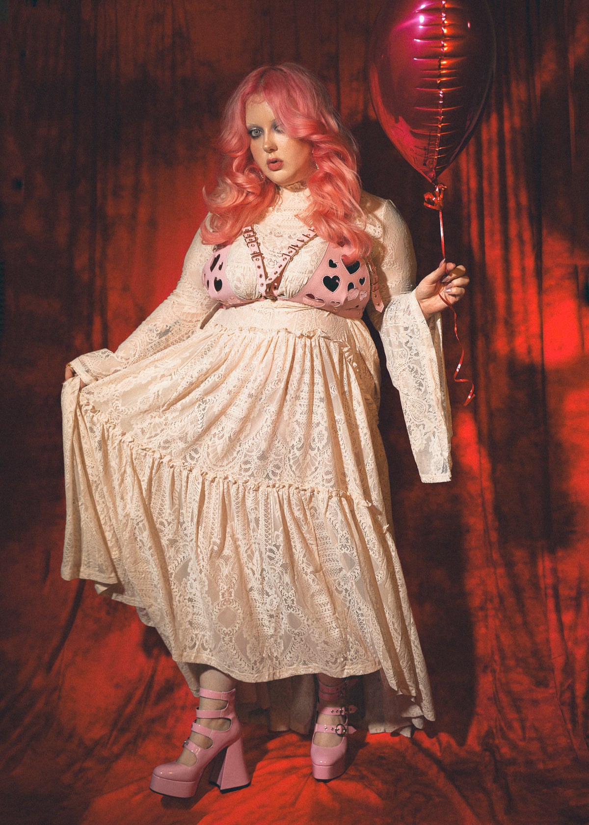 All Over 'Queen Of Hearts' Bra