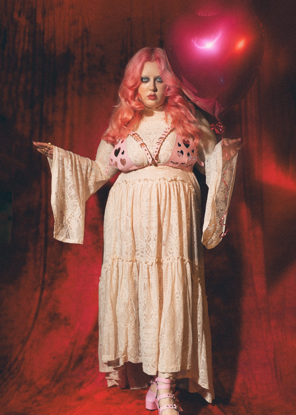 All Over 'Queen Of Hearts' Bra