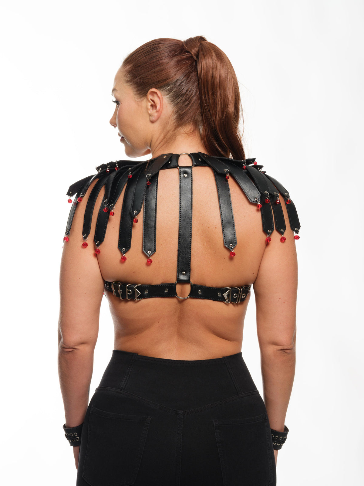 Beaded Feather Cone Bra