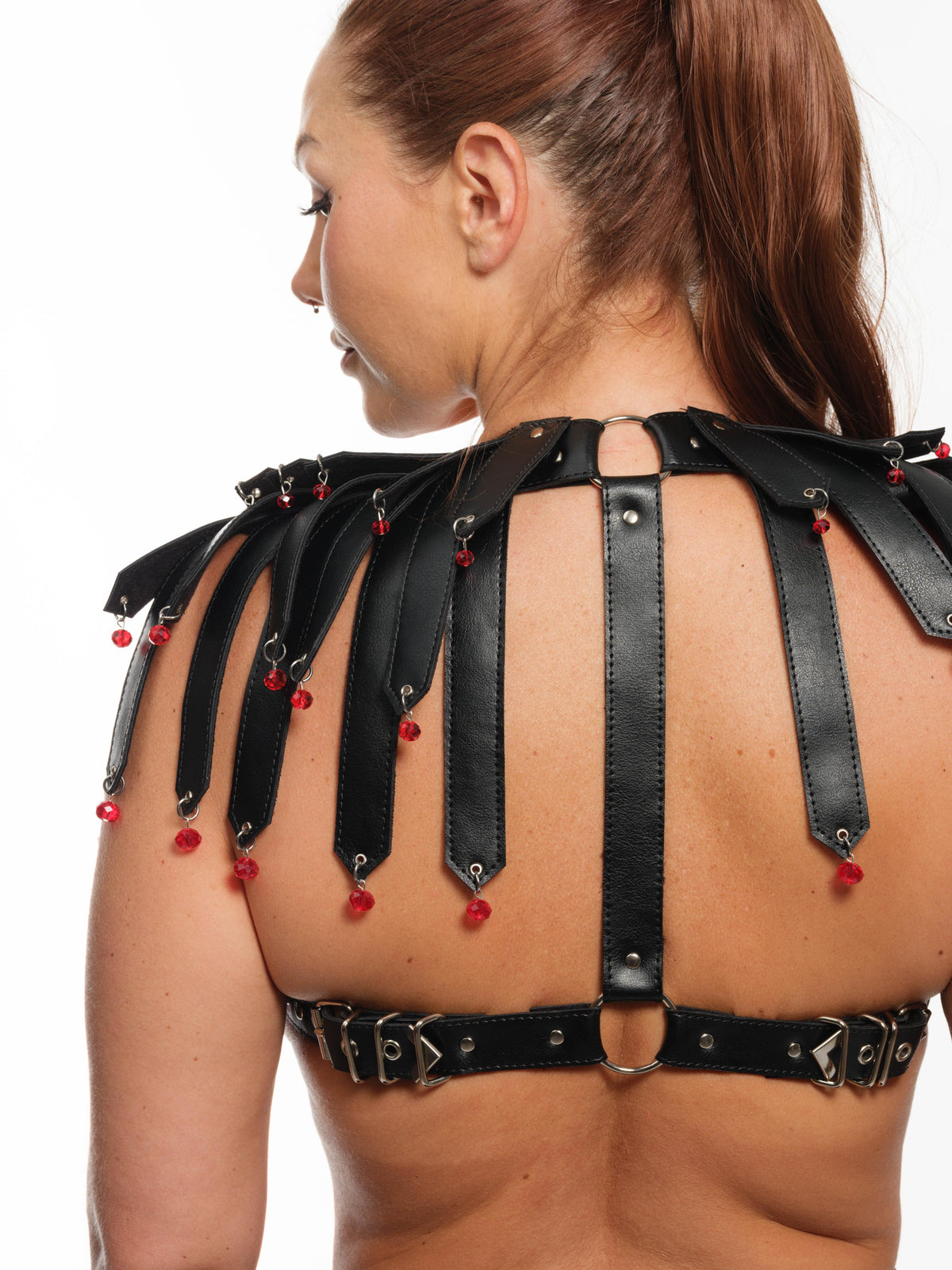 Beaded Feather Cone Bra
